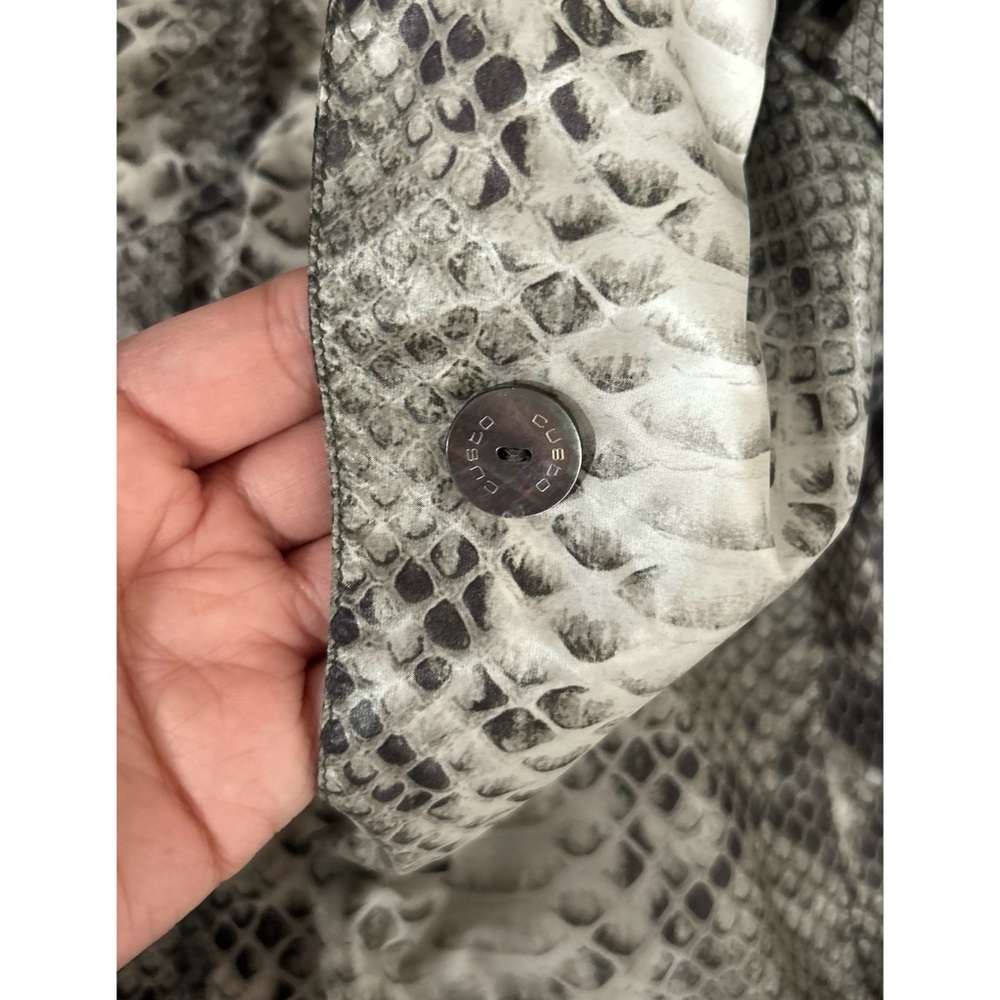 Custo Barcelona Women’s Nylon Snake Print Blazer Top Size 44 / US Small Gray - Picture 5 of 5